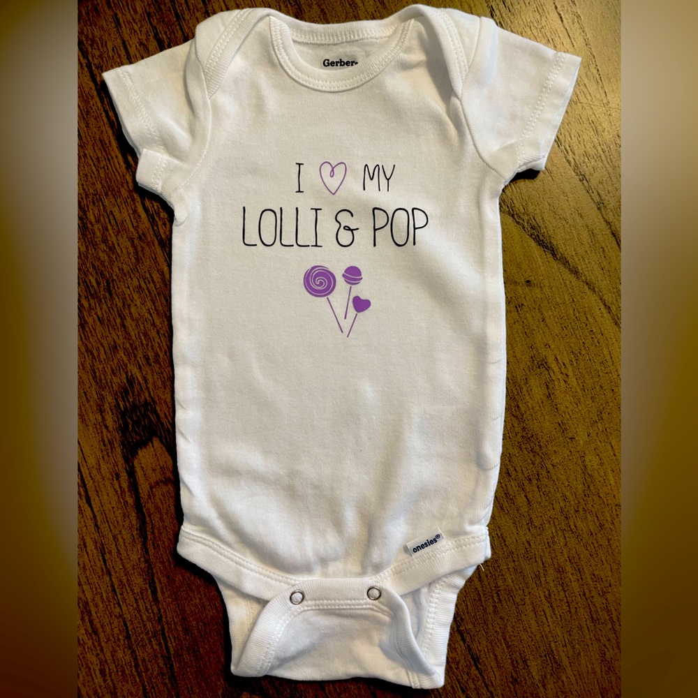 I LOVE MY LOLLI & POP Onesie